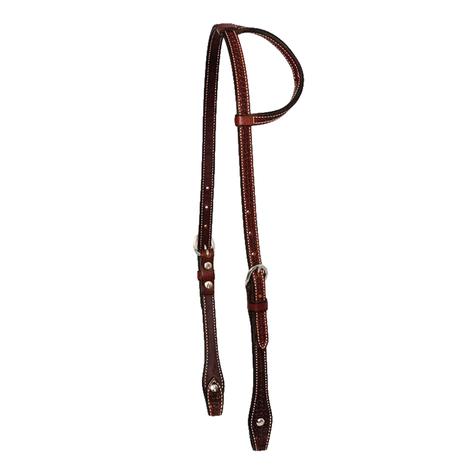 Western Horse Sliding One Ear Working Ranch Leather Bridle Headstall Medium Oil 