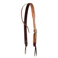 Cowboy Tack Slip Ear Roughout Buckstitch with Cowboy Knots Headstall