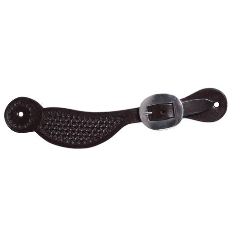 Professional Choice Black Basket Weave Youth Spur Straps