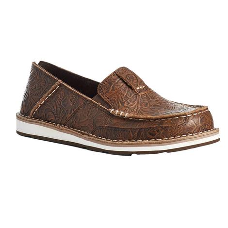 Ariat Brown Floral Tooled Women's Cruisers