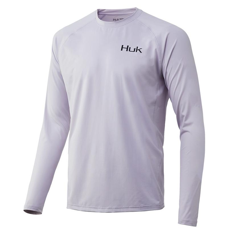  Huk Huk ' D Up Pursuit Long Sleeve Men's Blue Lavender Shirt