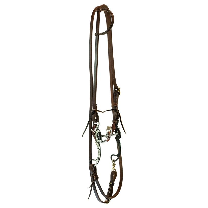  Stt Roping Rein Bridle Set With Mounted Floating Spade Bit