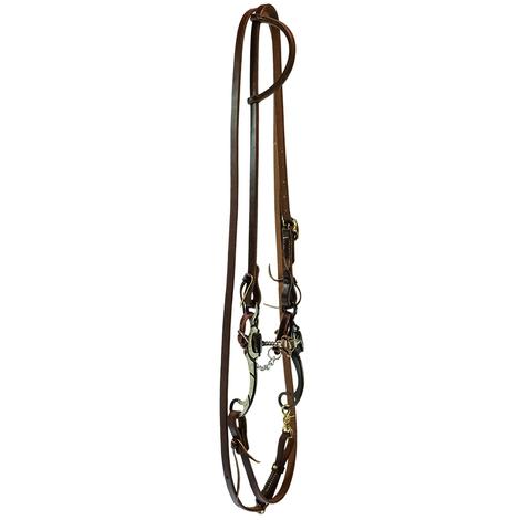 STT Roping Rein Bridle Set with Mounted Twisted Life Saver Bit