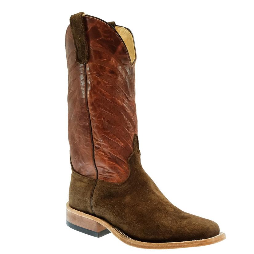  Anderson Bean Chocolate Slanted Buffalo With Orange Picasso Top Men's Boots