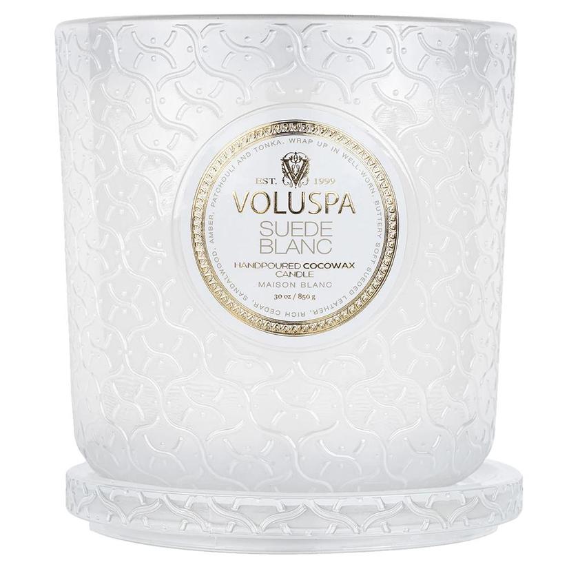  Voluspa Suede Blanc Luxe Candle 30oz