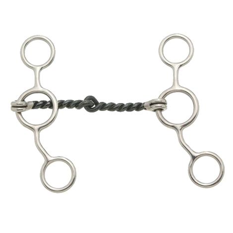 Kelly Silver Star Sweet Iron Junior Cowhorse Twisted Wire Snaffle Gag