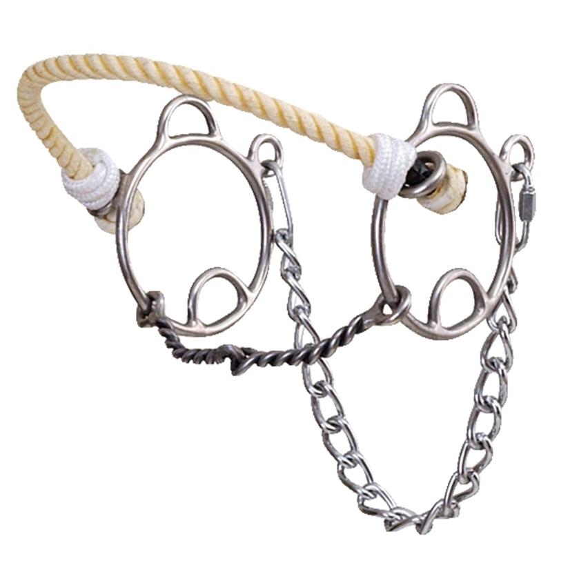  American Heritage Equine Rope Noseband Ring Combo Bit