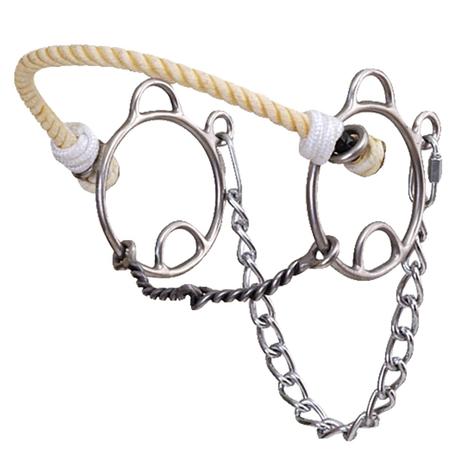 American Heritage Equine Rope Noseband Ring Combo Bit