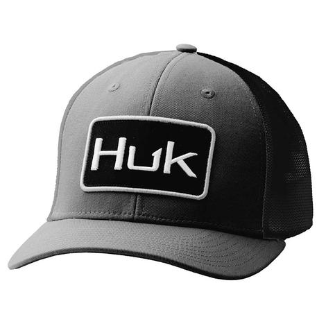 HUK Sharkskin Grey Shield Trucker Meshback Cap