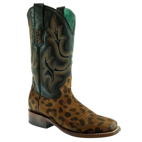Corral Leopard Print Embossed Top Women's Boots