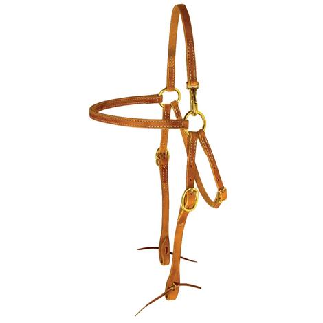 Double Buckle Browband with Snap Crown Headstall
