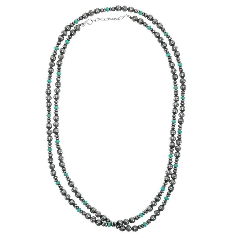  Navajo Pearl And Turquoise 48inch Necklace
