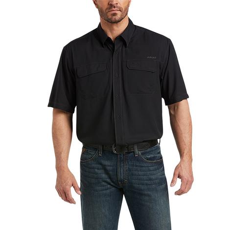 Ariat VENT TEK Outbound Black Short Sleeve Button-Down Men's Shirt