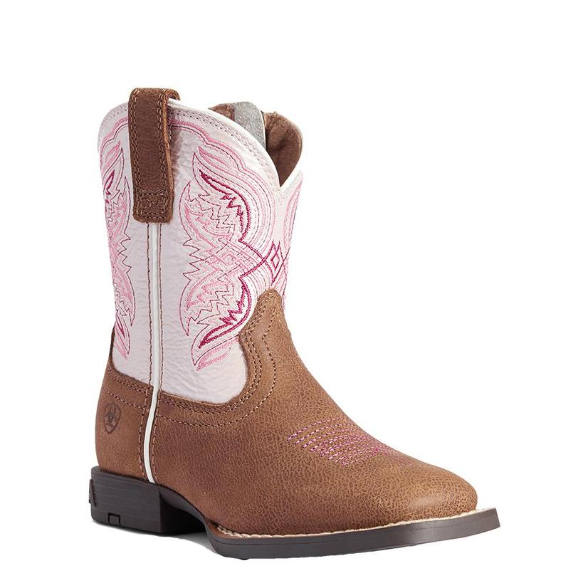  Ariat Double Kicker Easy Fit Pink Girl's Little Kid Boots