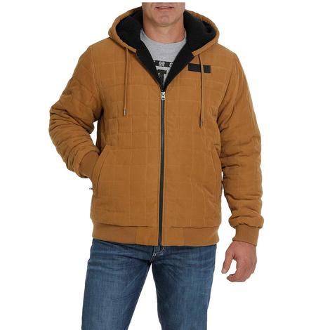 Cinch Brown Suede Quilted Sherpa Lined Men's Jacket