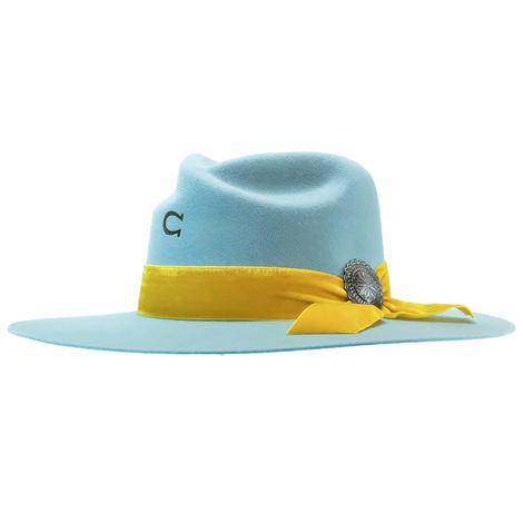 Charlie 1 Horse Sundance Baby Blue Felt Hat