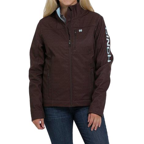 Cinch Brown and Mint Printed Bonded Women's Jacket