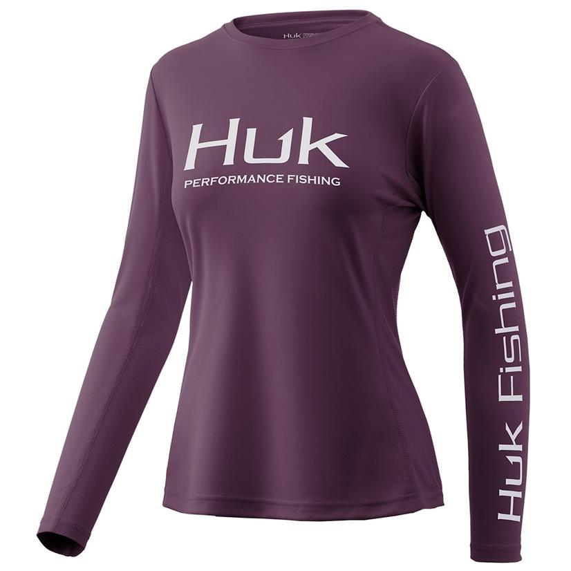  Huk Icon Blackberry Long Sleeve Women's Shirt