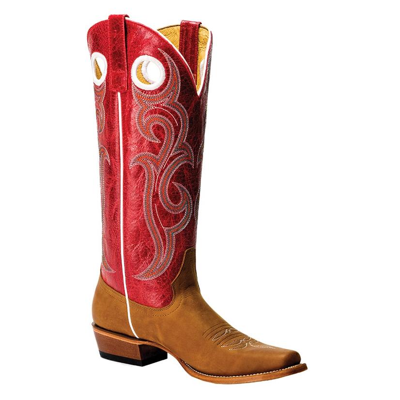  Macie Bean Honey Crazy Horse Red Top Women's Boots