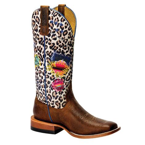 Macie Bean Snow Leopard Design Women's Boots