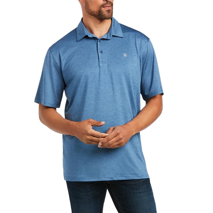  Ariat Ensign Blue Charger 2.0 Men's Polo Shirt