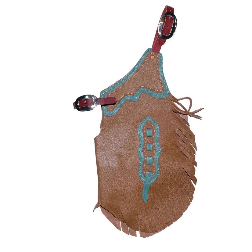 Leather Toddler Chinks - Assorted Colors BRWN/TURQUOISE