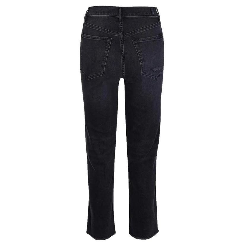 7 For All Mankind High Waist Cropped Straight Leg Ashbury Wash Women's Jeans