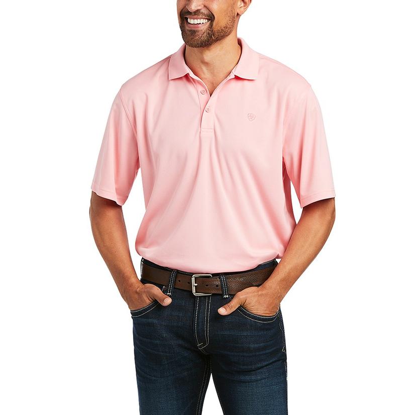  Ariat Pink Flamingo Tek Polo Short Sleeve Men's Shirt