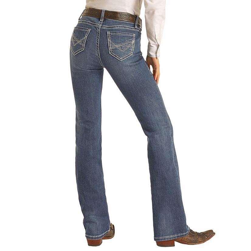  Rock & Roll Cowgirl Riding Extra Stretch Medium Vintage Women's Jeans