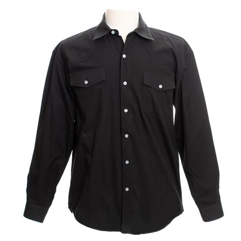 Wyoming Traders Black Oxford Long Sleeve Buttondown Men's Shirt
