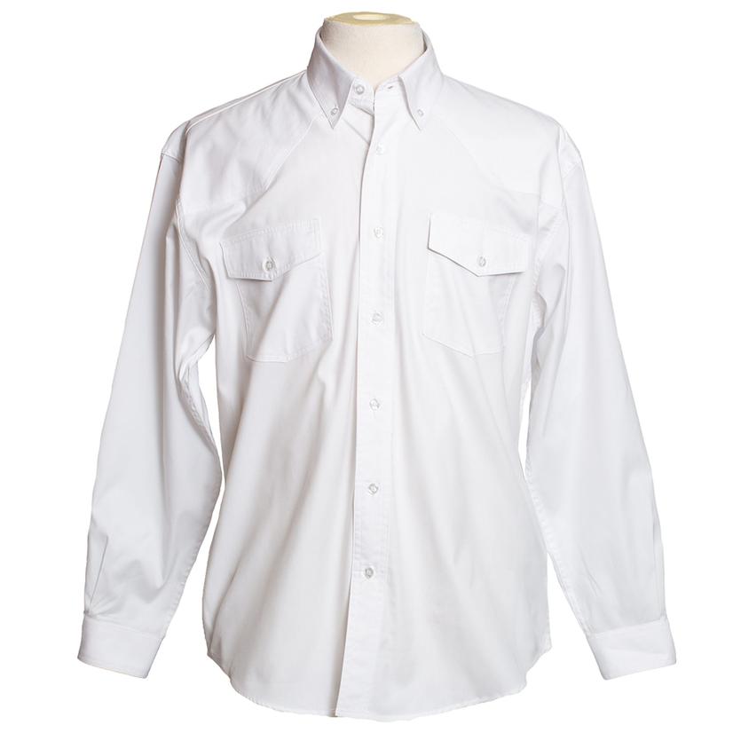  Wyoming Traders White Oxford Long Sleeve Buttondown Men's Shirt