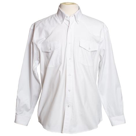 Wyoming Traders White Oxford Long Sleeve Buttondown Men's Shirt
