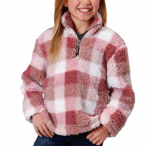 Roper Pink Polar Fleece Girl's Pullover