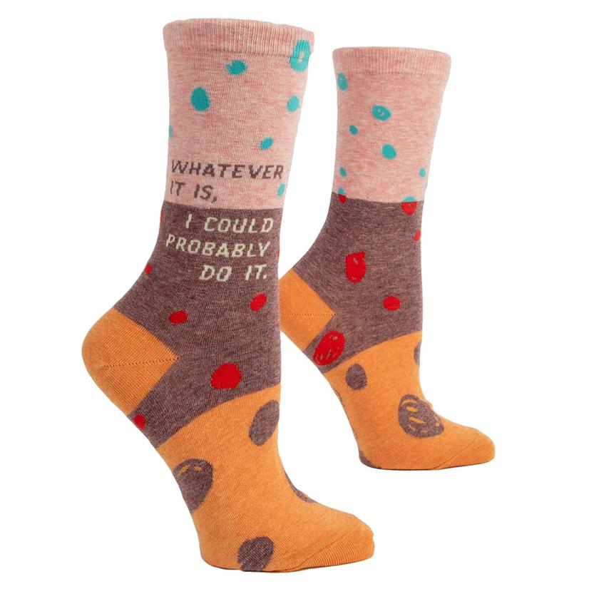 Blue Q Whatever It Is I Could Probably Do It Women's Crew Socks