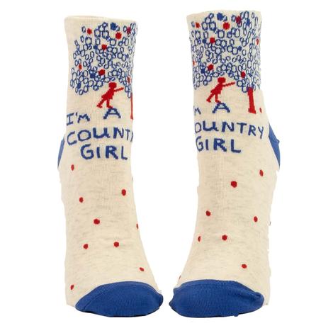 Blue Q I'm A Country Girl Women's Ankle Socks