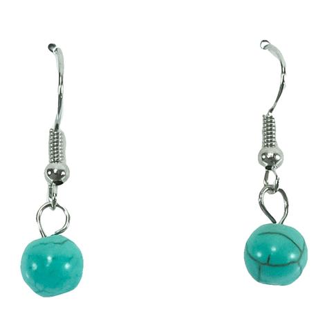 STT Turquoise and Silver Drop Earrings