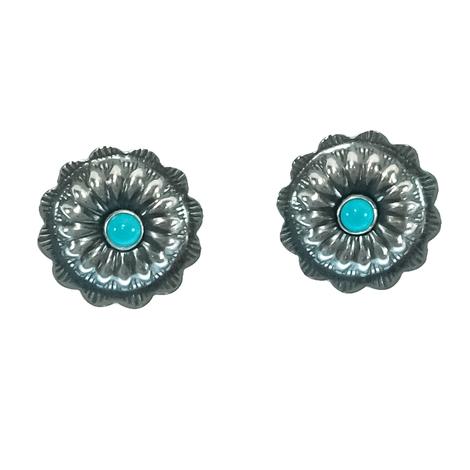 STT 3/4 Concho with Turquoise Stud