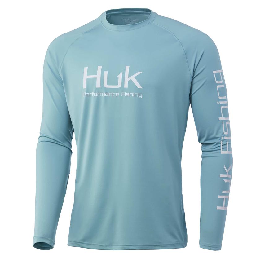  Huk Vented Pursuit Porcelain Blue Men's Long Sleeve Shirt