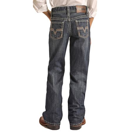 Rock and Roll Cowboy Dark Vintage Bootcut Boy's Jeans
