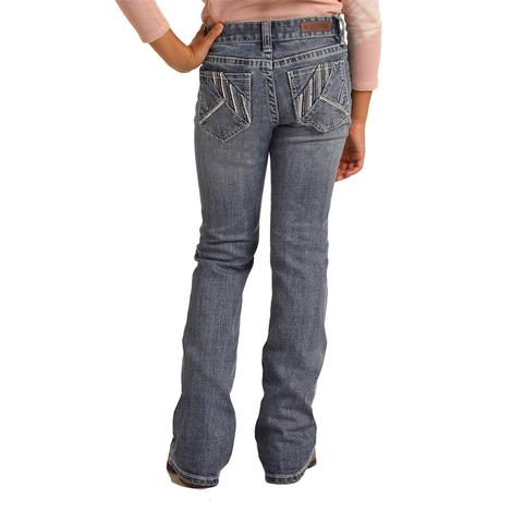 Rock and Roll Cowgirl Medium Wash Bootcut Girl's Jeans