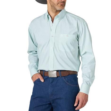 Wrangler George Strait Sea Long Sleeve Buttondown Men's Shirt