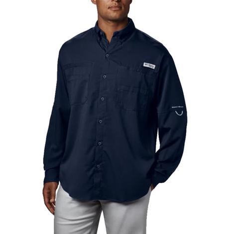 Columbia PFG Tamiami II Long Sleeve Collegiate Navy Men's Shirt