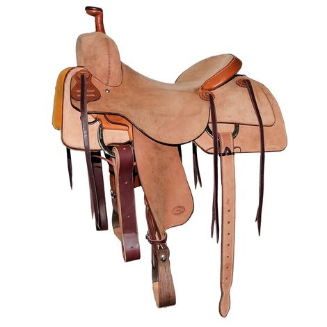STT Ranch Cutter Hermann Oak Leather Full Roughout Oiled Saddle
