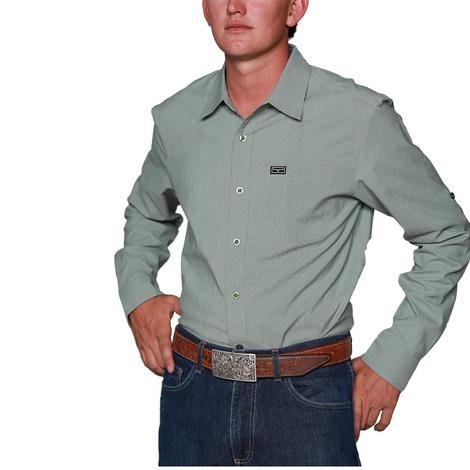Kimes Ranch Linville Sage Long Sleeve Solid Buttondown Men's Shirt