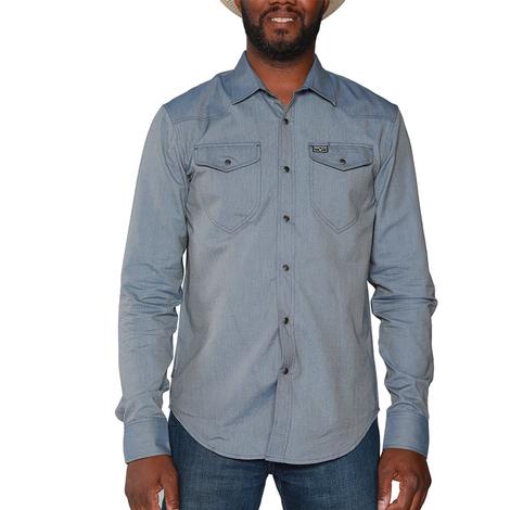 Kimes Ranch Tuscon Blue Long Sleeve Snap Men's Shirt