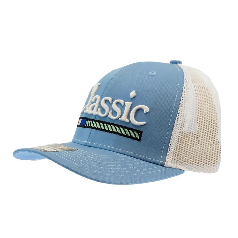  Classic Rope 3d Puff Logo Columbia Blue And White