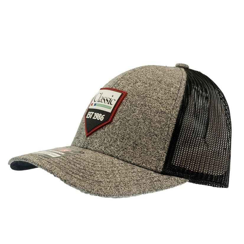  Classic Rope Black And Grey Classic Rubber Patch Cap
