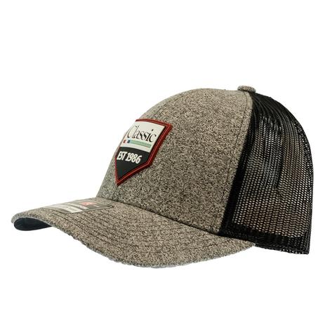 Classic Rope Black and Grey Classic Rubber Patch Cap