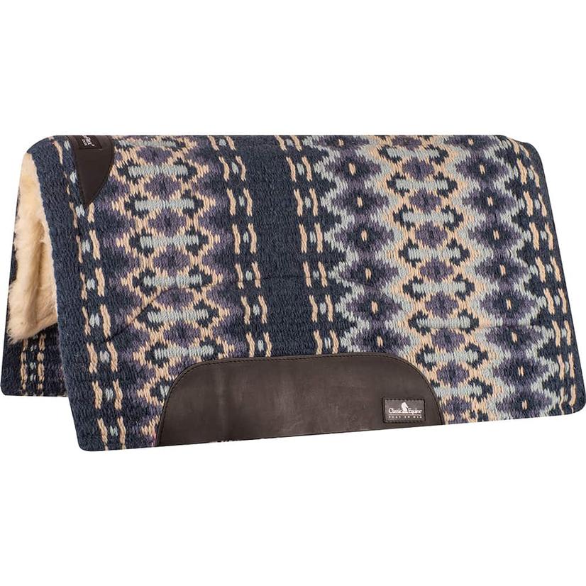 Classic Equine Sensorflex Wool Top Pad 32x34 NAVY/BLUE
