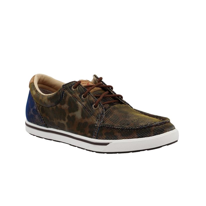  Twisted X Kicks Shiny Leopard And Brown Women's Shoes